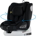 2026 Babify Onboard Silla de Coche Isofix para Bebés y Niños, 0 Meses - 12 Años, Apta Desde 40-150 cm, Ajustable 360º, Asiento Portátil y Seguro i-Size ECE R129 - Black edition