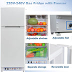 2026 Nuevo refrigerador de propano de 9.4 pies cúbicos 64 pulgadas de alto con congelador para camper y motorhome