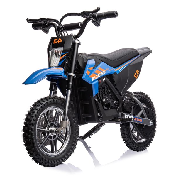2026 Nuevo moto eléctrica de cross para niños 36V 350W 15.5 mph LED capacidad máxima 175 lb color azul