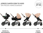 2026 Kinderkraft MOOV2 Silla de Coche 3 en 1, EVA, Mink PRO I-Size, Sistema de Viaje, Cochecito para Bebé, Silla de Paseo, Plegable, para Recién Nacido, Desde el Nacimiento hasta los 3 Años, Gris