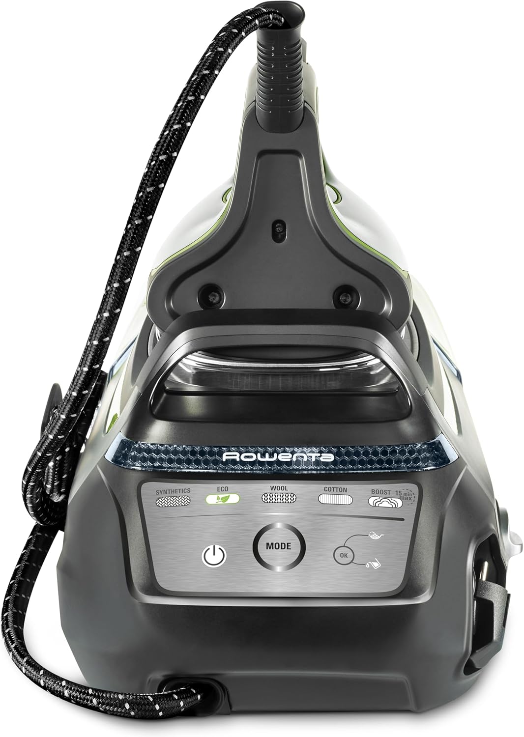 2026 Silence Pro -Centro de planchado, autonomía ilimitada, 8 bares, golpe vapor 600 g/min, suela Microsteam, función ECO y depósito cal, 1.3 litros, Color Negro Y Gris DG9248