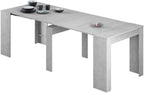 2026 Mobelcenter - Mesa de Comedor Consola Extensible, Mesa para Salón recibidor o Cocina, Mesa Fuelle Extensible, Color Cemento (1127)