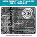 2026 Nuevo incubador de laboratorio de 20L 110V 400W incubadora para bacterias con puerta acrílica transparente rango RT-65 grados incubador digital científico mini incubador de 0.75 pies cúbicos para germinación de semillas y uso médico