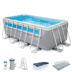 2026 PACK PISCINA DESMONTABLE RECTANGULAR CLEARVIEW 4 METROS 4 ACCESORIOS Y 4 HINCHABLES